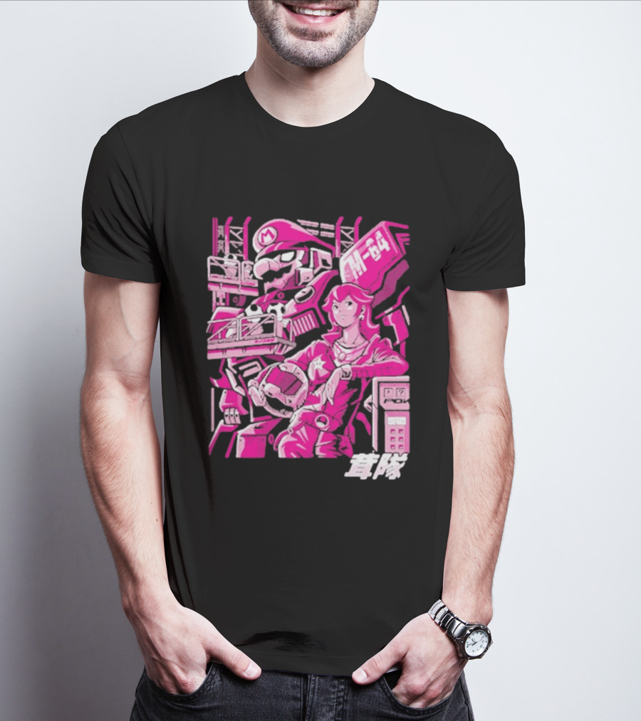 Turtle Destroyer M 64 Japanese Manga Style Mario Kart T-Shirt