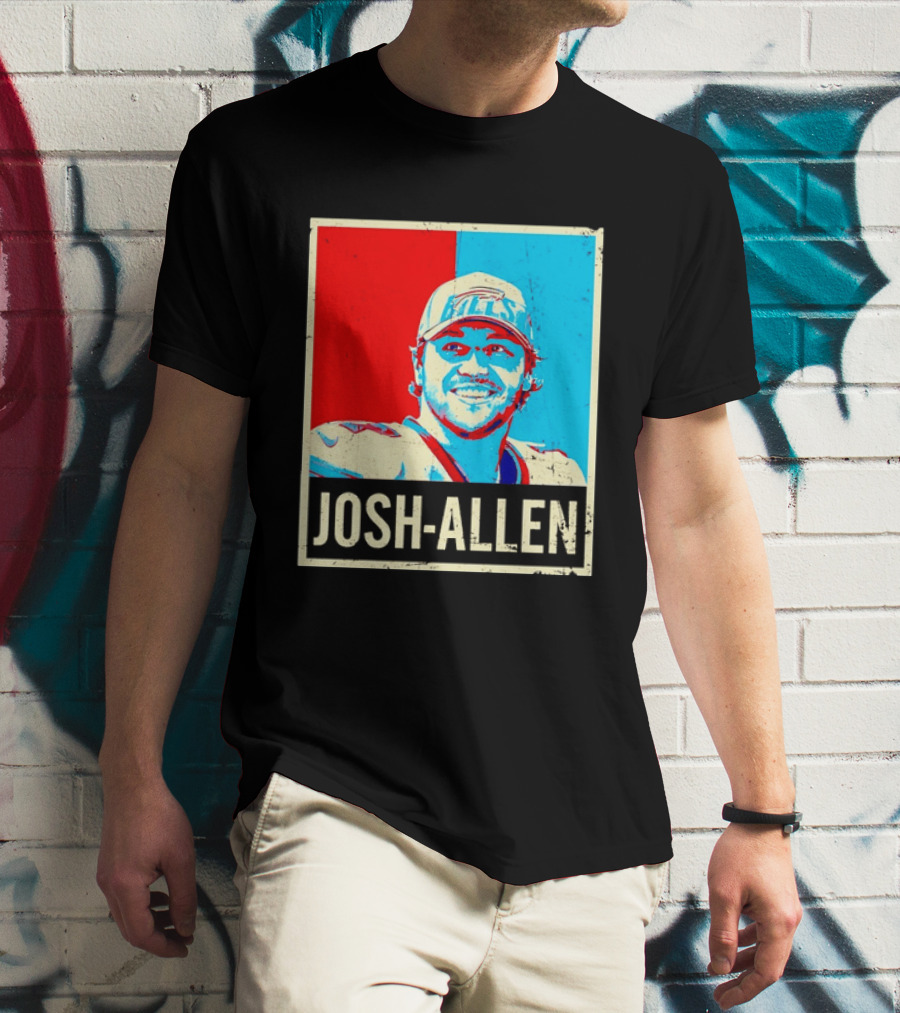 Distressed Josh Allen Buffalo Bills Pop T-Shirt