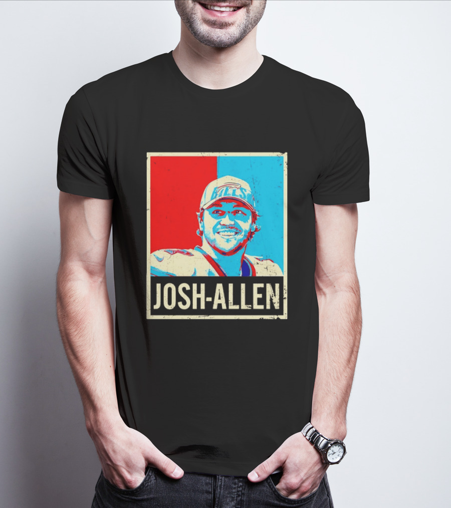 Distressed Josh Allen Buffalo Bills Pop T-Shirt
