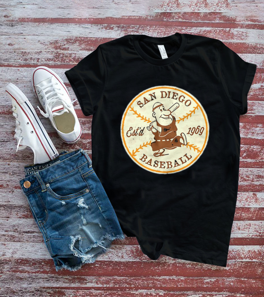 San Diego Padres Swinging Friar Est’d 1969 T-Shirt