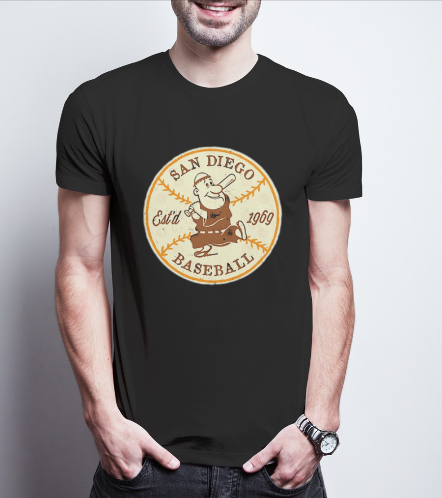 San Diego Padres Swinging Friar Est’d 1969 T-Shirt