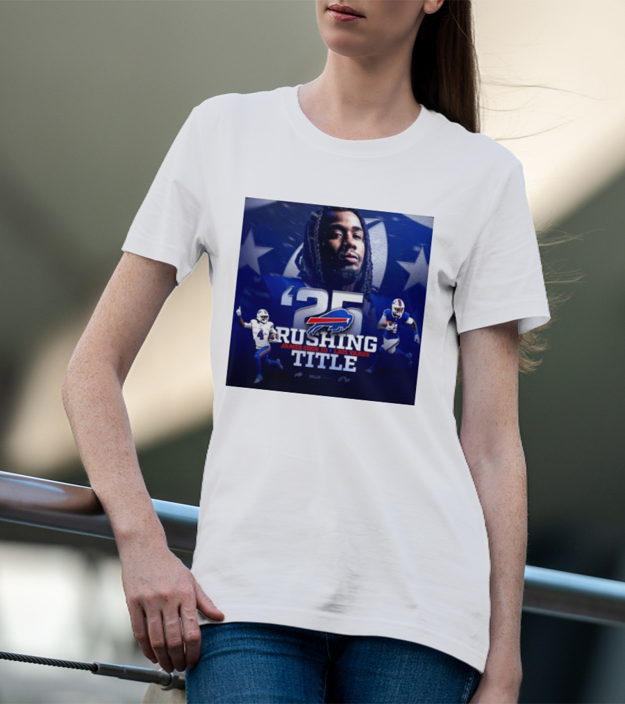 25 Rushing Buffalo Football James Cook III 1621 Yards Title T-Shirt