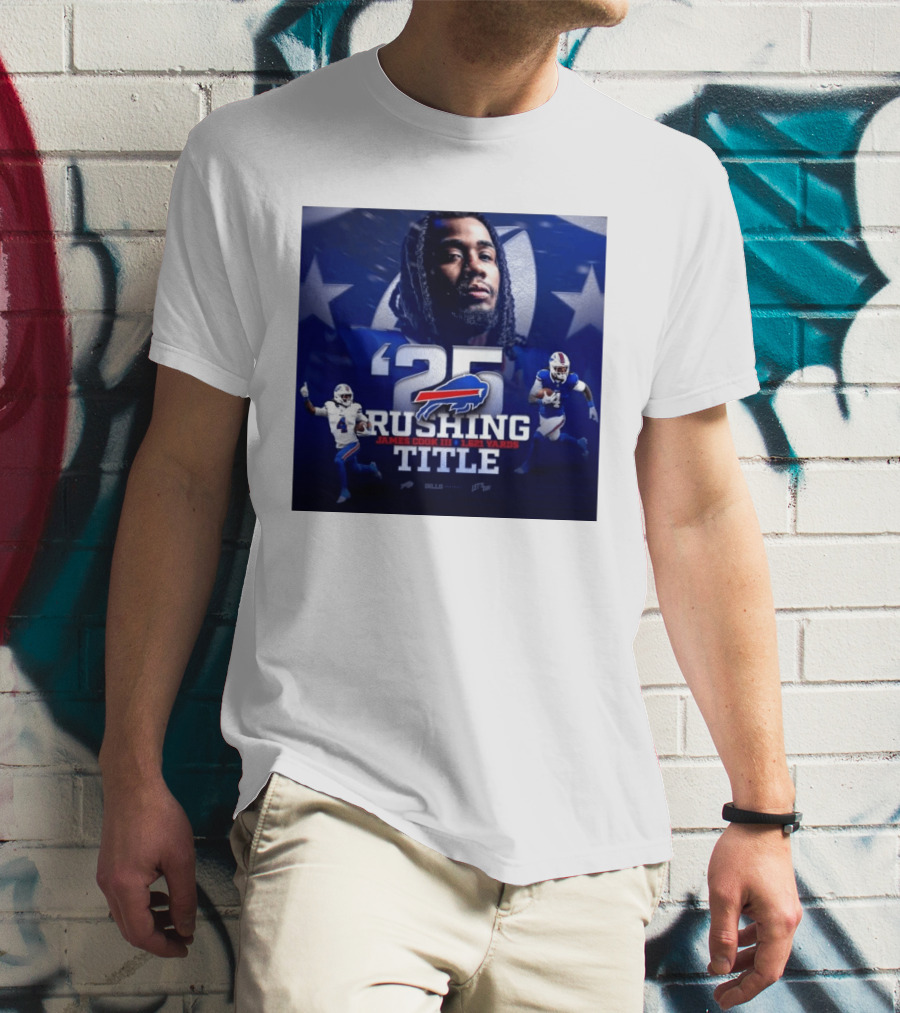 25 Rushing Buffalo Football James Cook III 1621 Yards Title T-Shirt