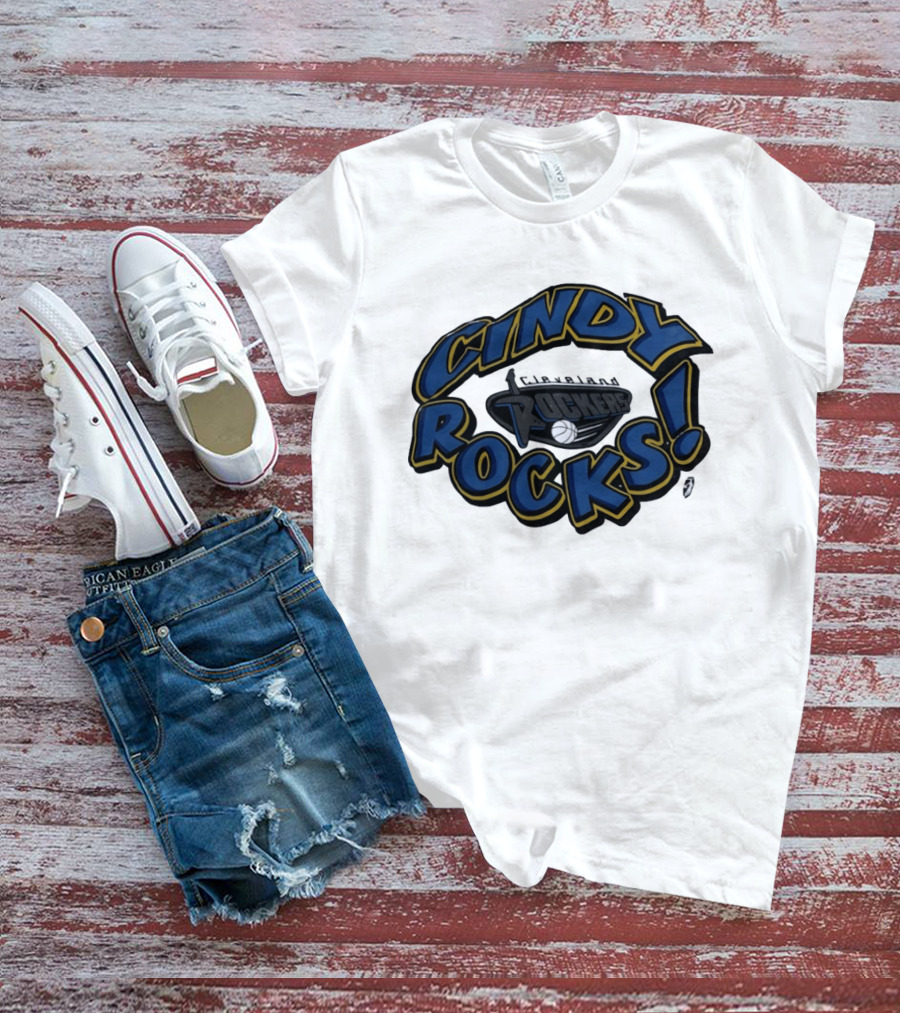Cindy Rocks Cleveland Rockers Basketball T-Shirt