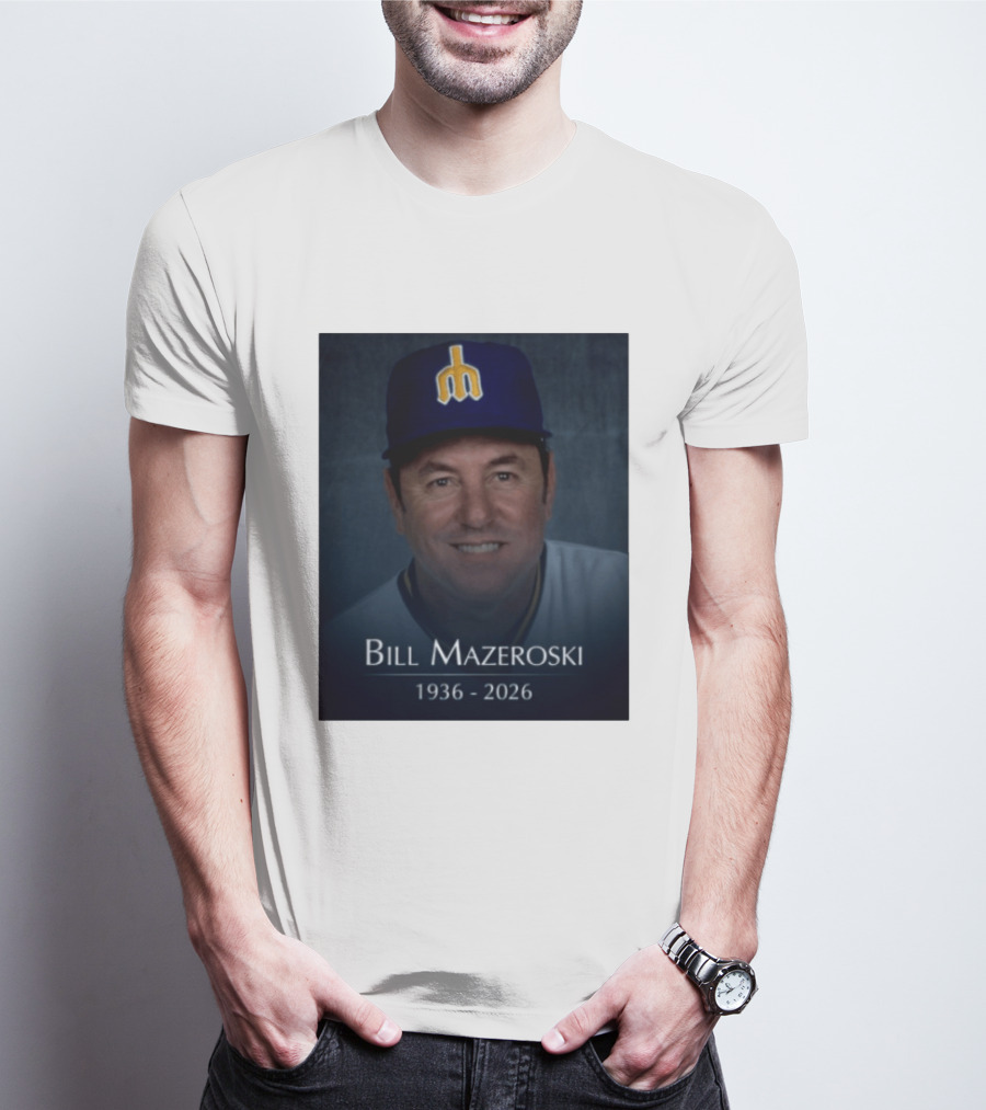 Bill Mazeroski National Baseball Hall Of Fame 1936 2026 Mariners Coach T-Shirt