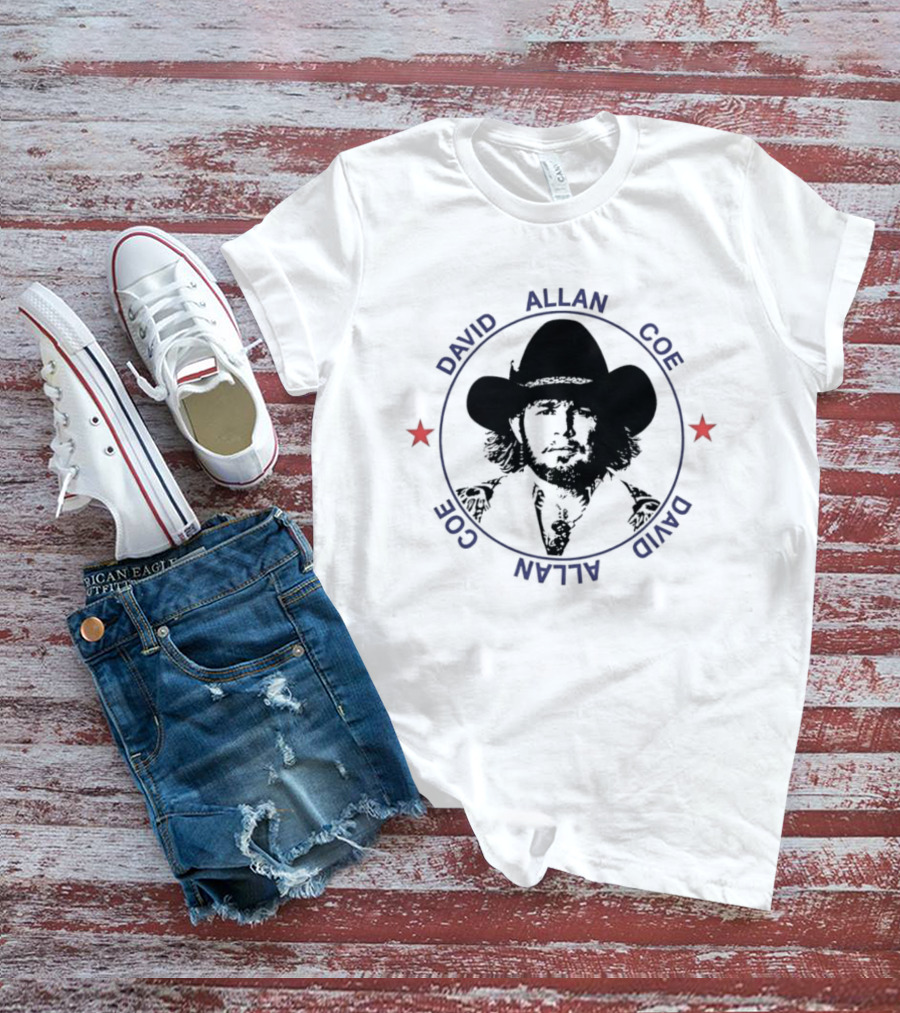 David Allan Coe Country Music Legend Vintage Cowboy Hat T-Shirt