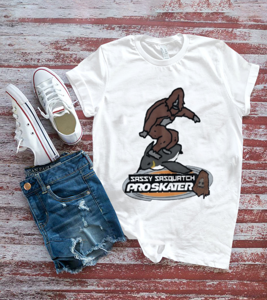 Sassy Sasquatch Pro Skater Meme T-Shirt