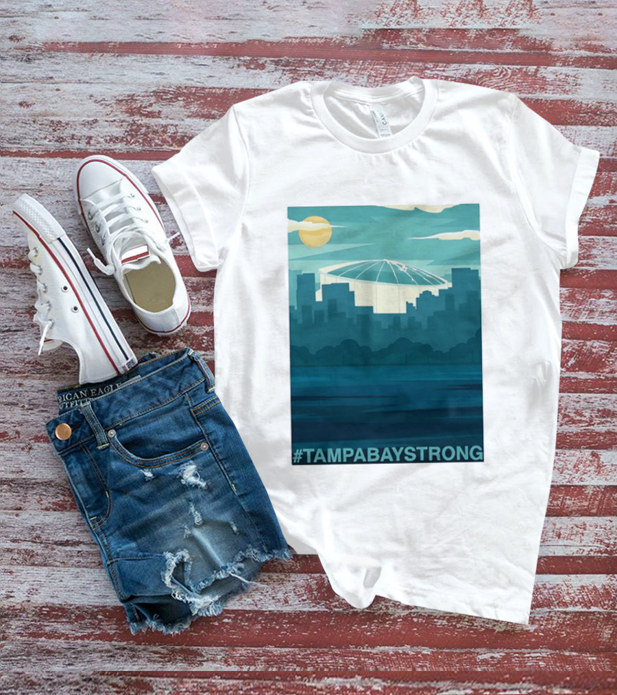 Tampa Bay Strong Skyline Tropicana Field Hashtag T T-Shirt