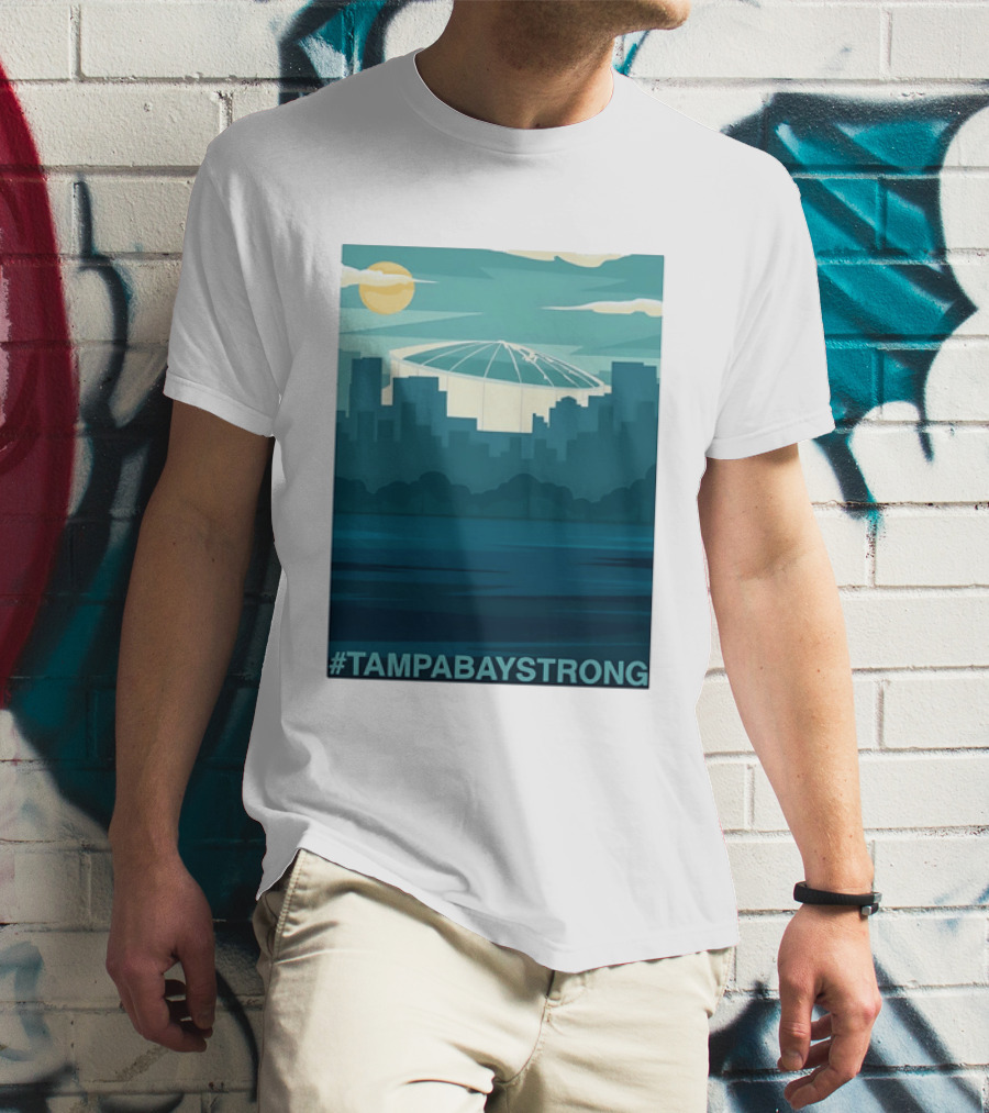 Tampa Bay Strong Skyline Tropicana Field Hashtag T T-Shirt