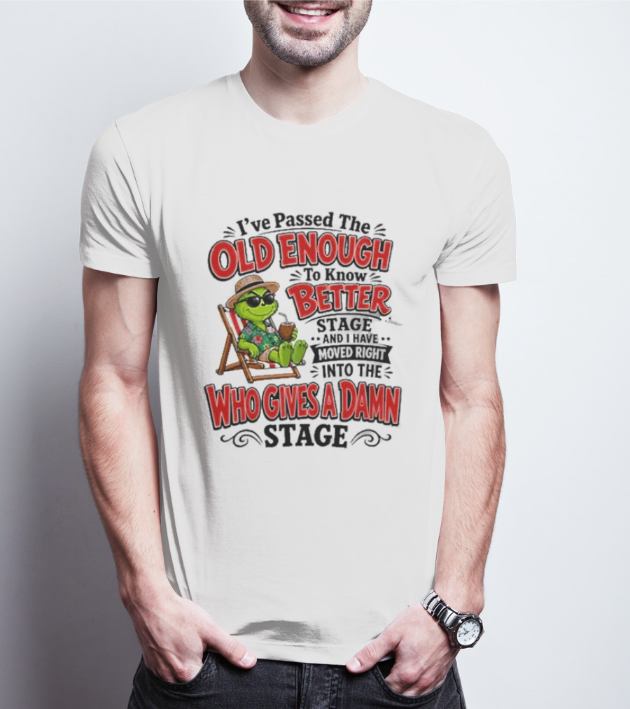 I've Passed Into The Grinch Old Enough To Know Better Who Gives A Damn Stage T-Shirt
