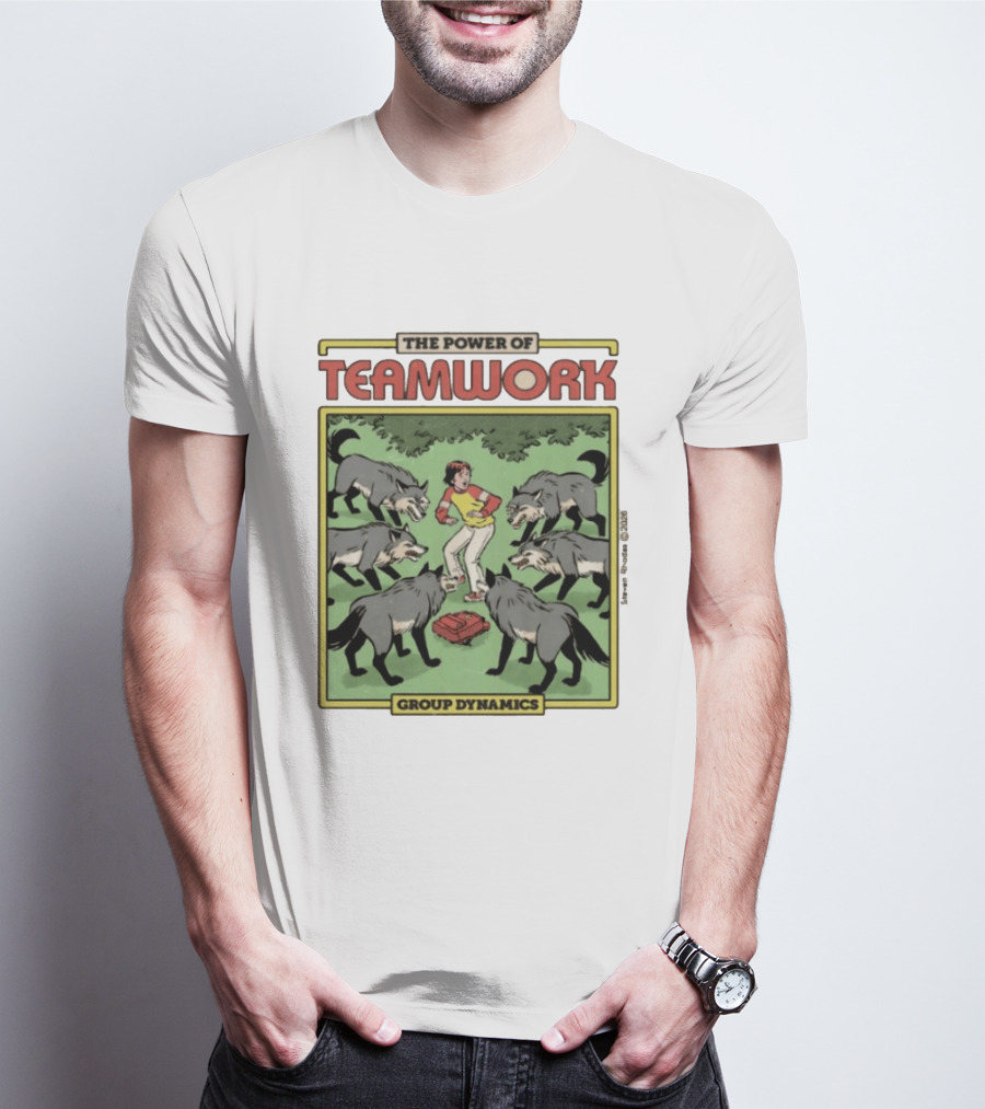 The Power Of Teamwork Group Dynamics Child Surrounded By Wolves T-Shirt