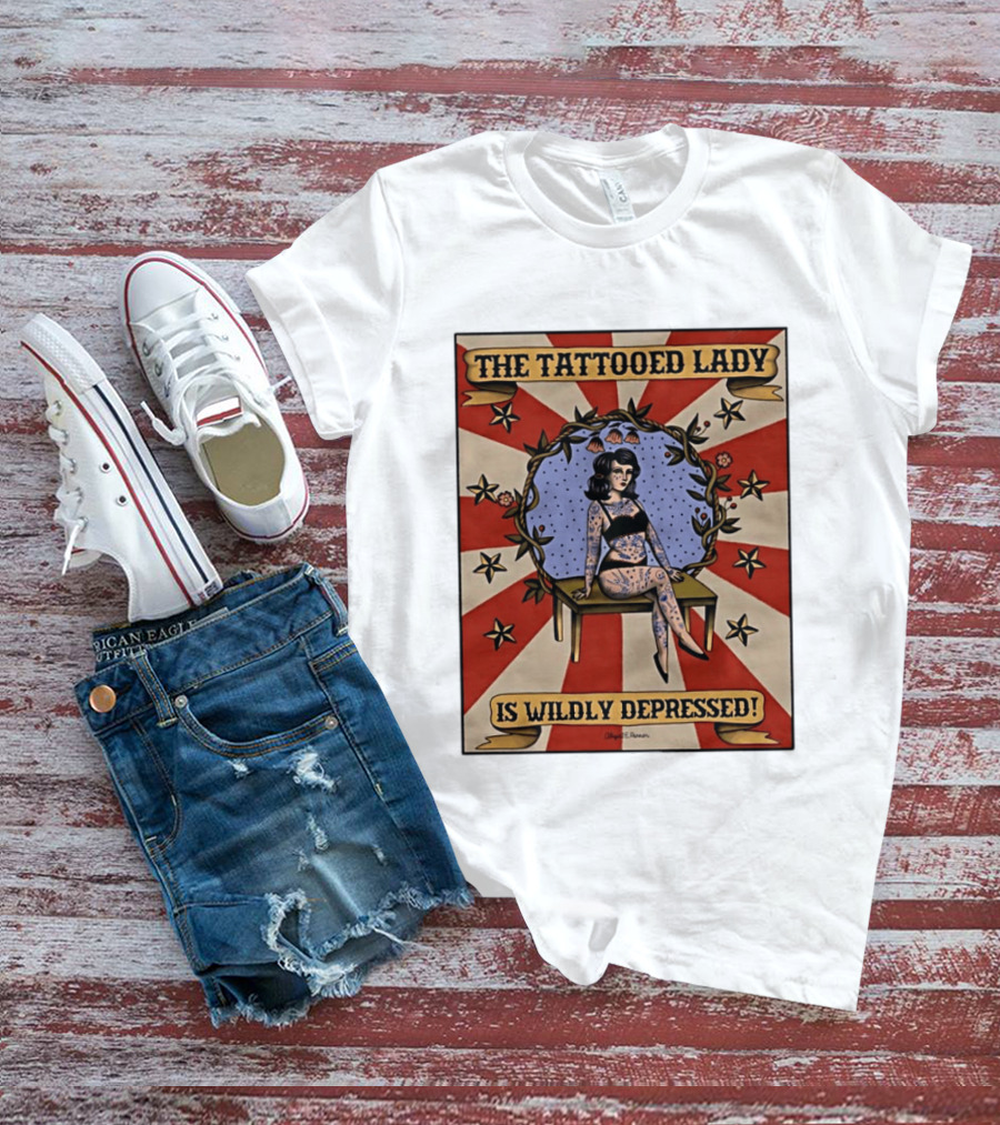 The Tattooed Lady Is Wildly Depressed Vintage Circus T-Shirt