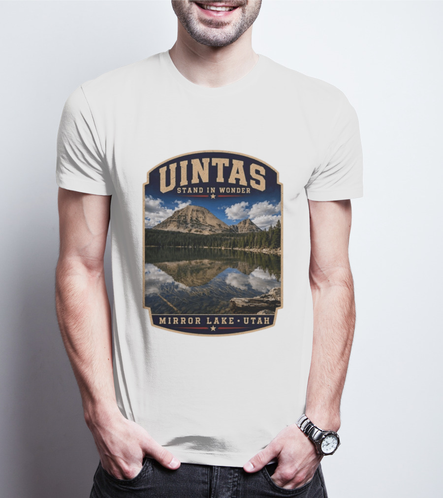 Uintas Stand In Wonder At Mirror Lake Utah T-Shirt