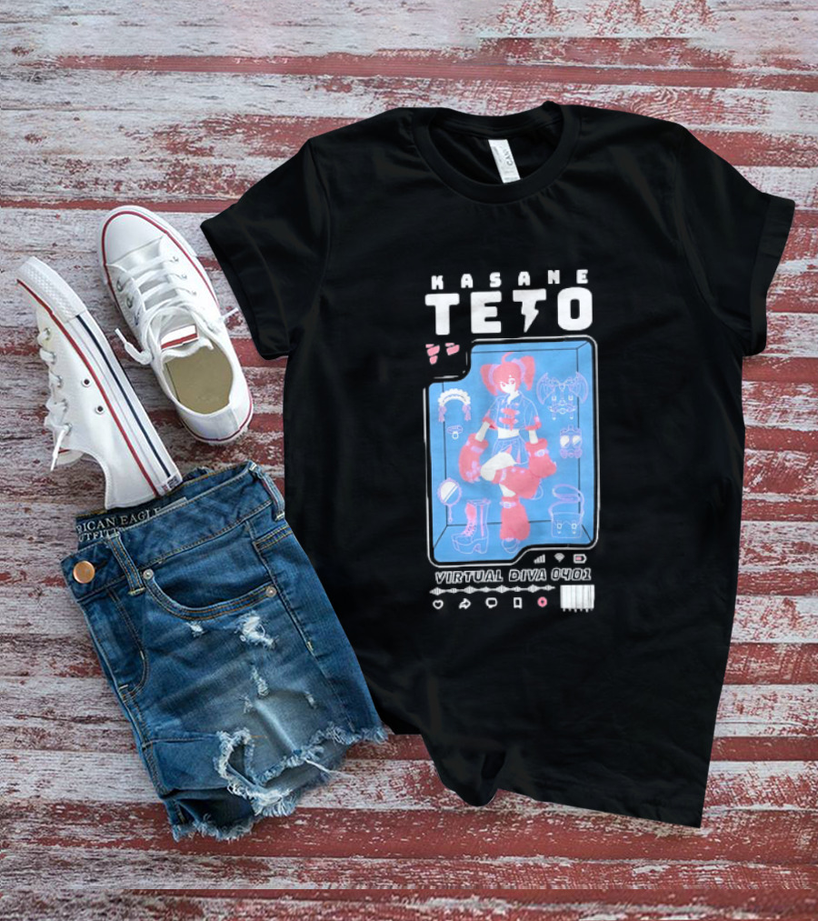 Kasane Teto Virtual Diva 0401 Vocaloid Anime Accessories And Outfit Collection T-Shirt