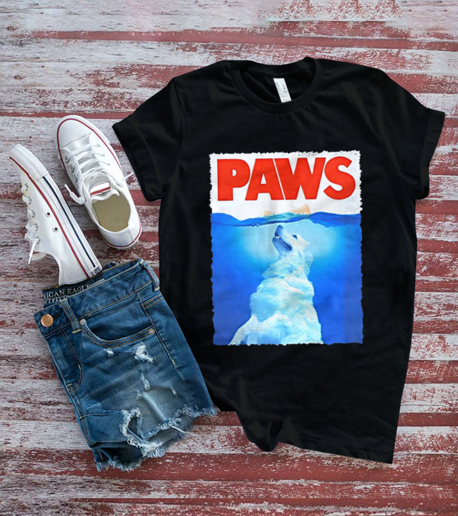 PAWS Classic Parody With Diving Dog Image T-Shirt