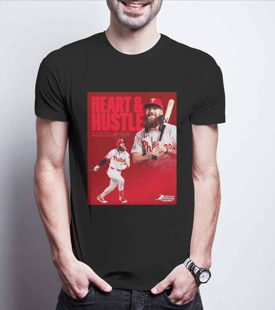 Philadelphia Phillies Heart & Hustle Award Winner Brandon Marsh T-Shirt