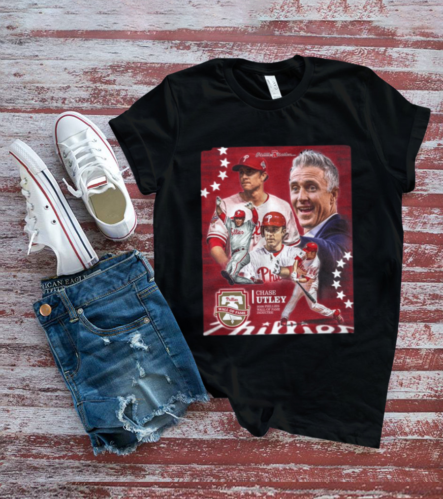 Phillies Nation Chase Utley 2026 Wall Of Fame Inductee Phillies T-Shirt