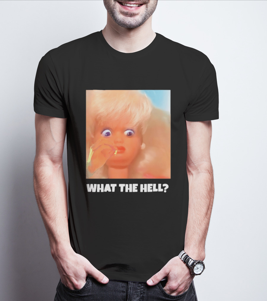 What The Hell Doll Meme Reaction Funny Expression T-Shirt