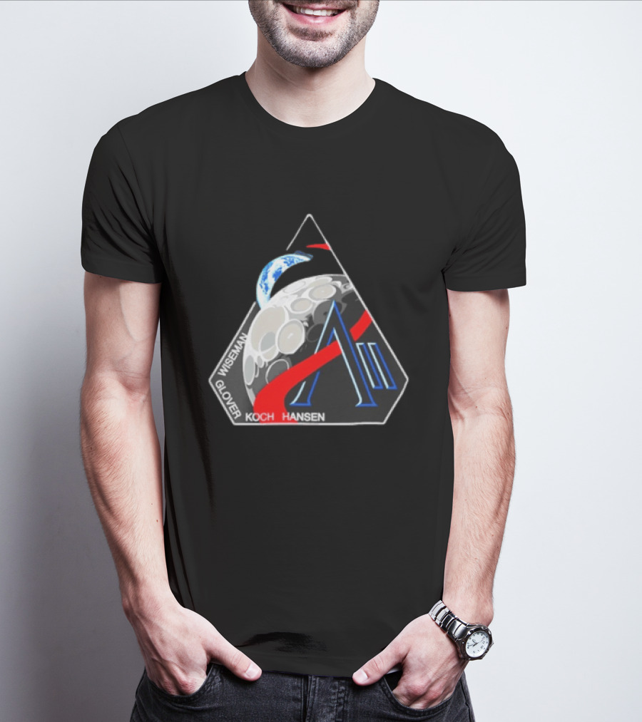 NASA Artemis 2 Mission Wiseman Glover Koch Hansen Moon Earth T-Shirt