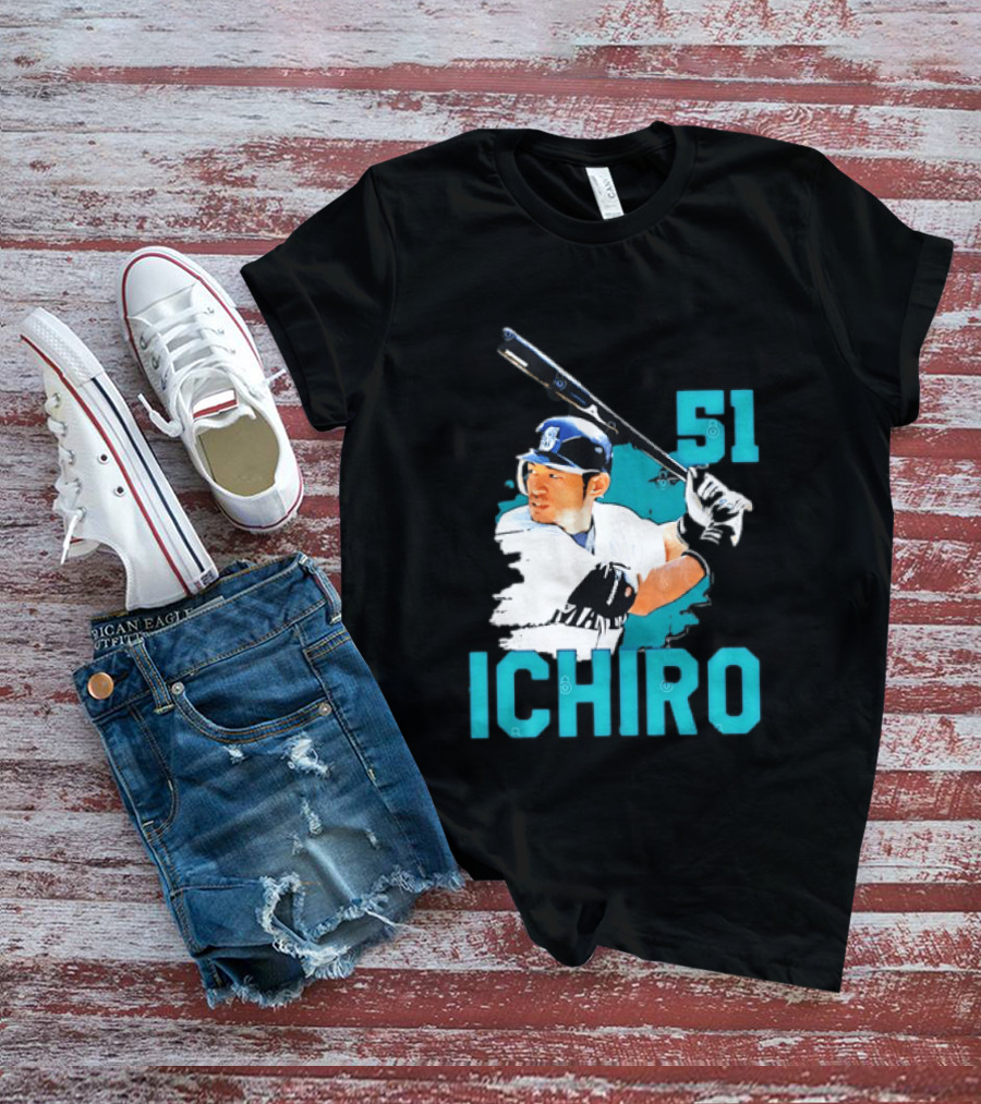 Ichiro Suzuki 51 Seattle Mariners MLB Baseball T-Shirt