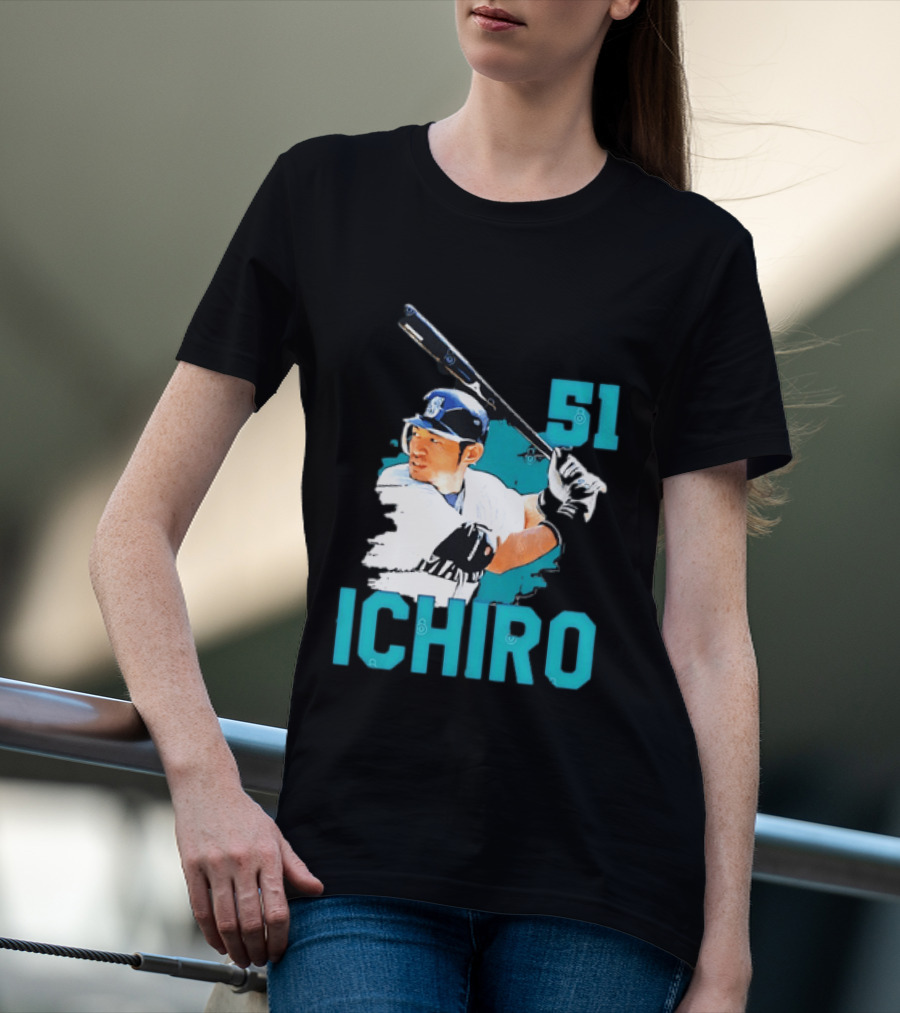 Ichiro Suzuki 51 Seattle Mariners MLB Baseball T-Shirt