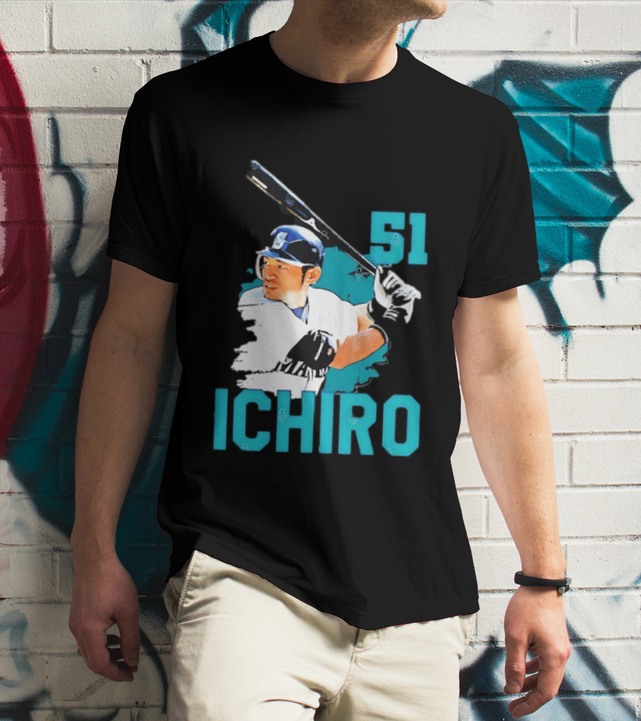 Ichiro Suzuki 51 Seattle Mariners MLB Baseball T-Shirt