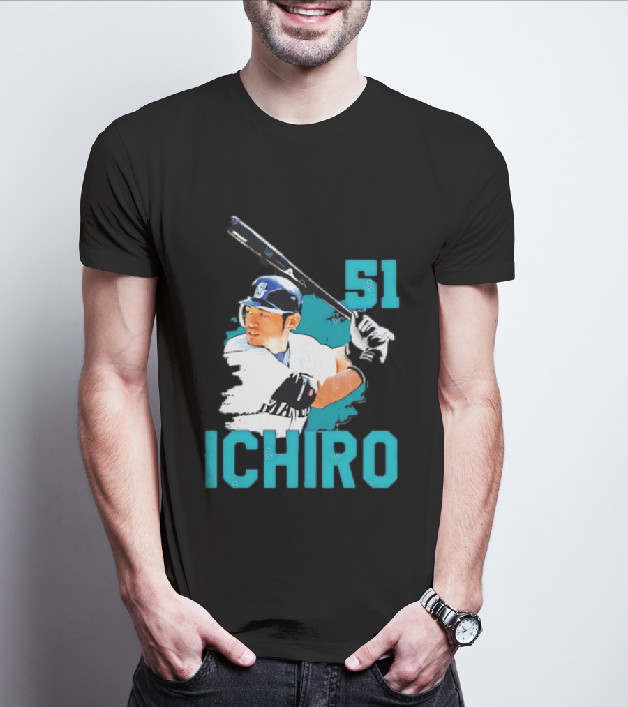 Ichiro Suzuki 51 Seattle Mariners MLB Baseball T-Shirt