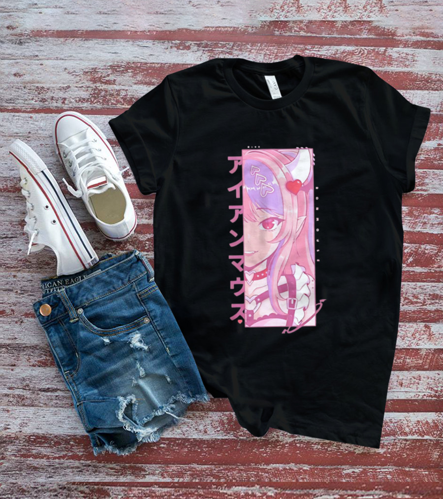 Ironmouse VTuber Kawaii Anime Katakana Panel T-Shirt