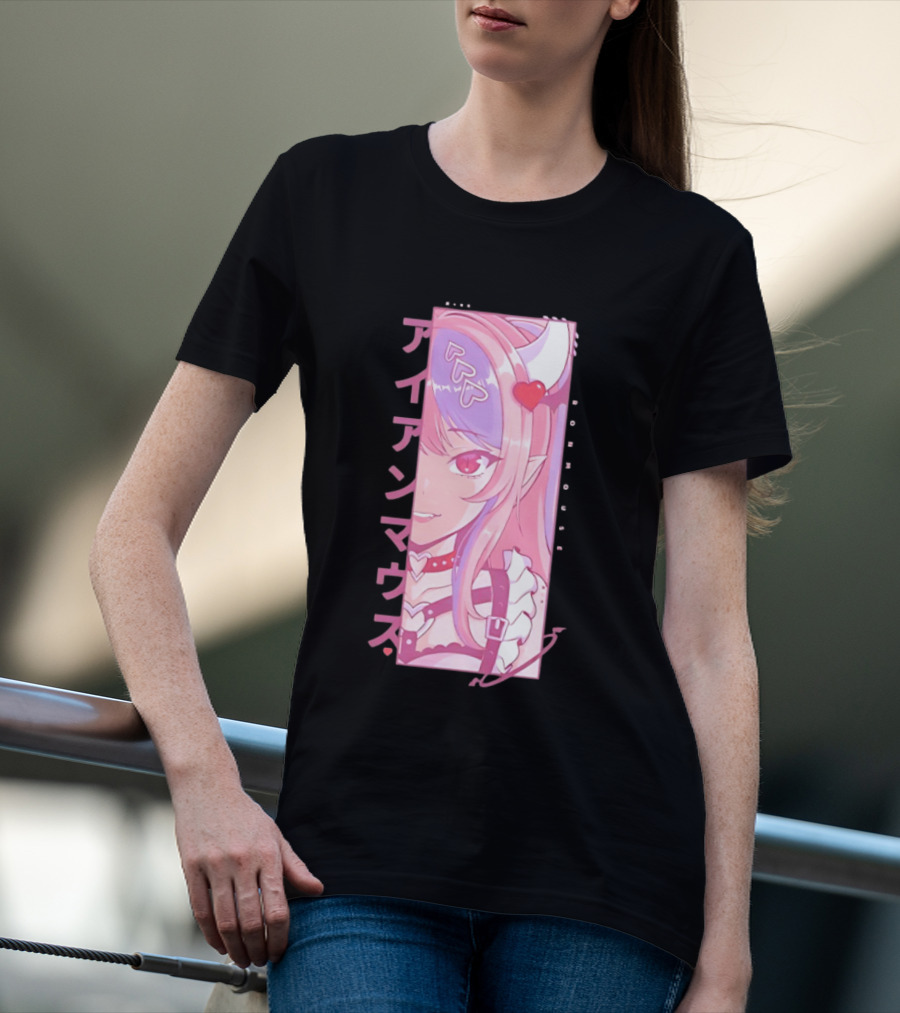 Ironmouse VTuber Kawaii Anime Katakana Panel T-Shirt