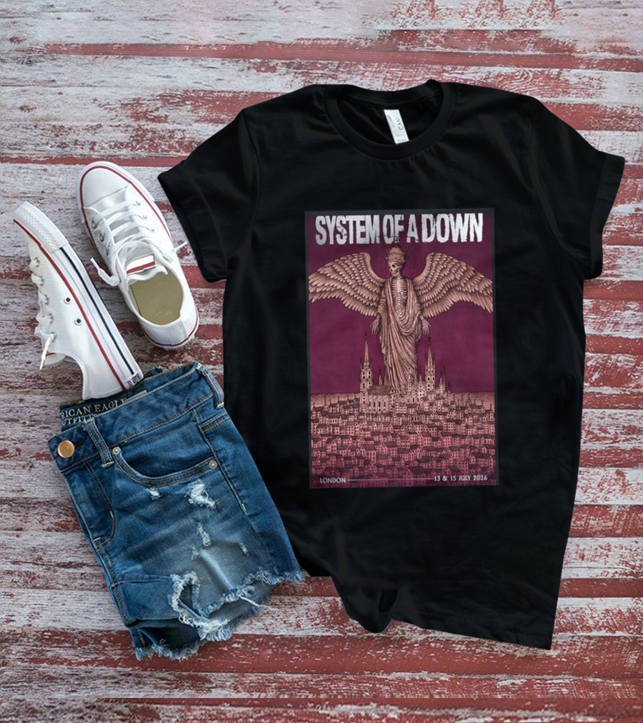 System Of A Down London Concert July 13 15 2026 Angel T-Shirt