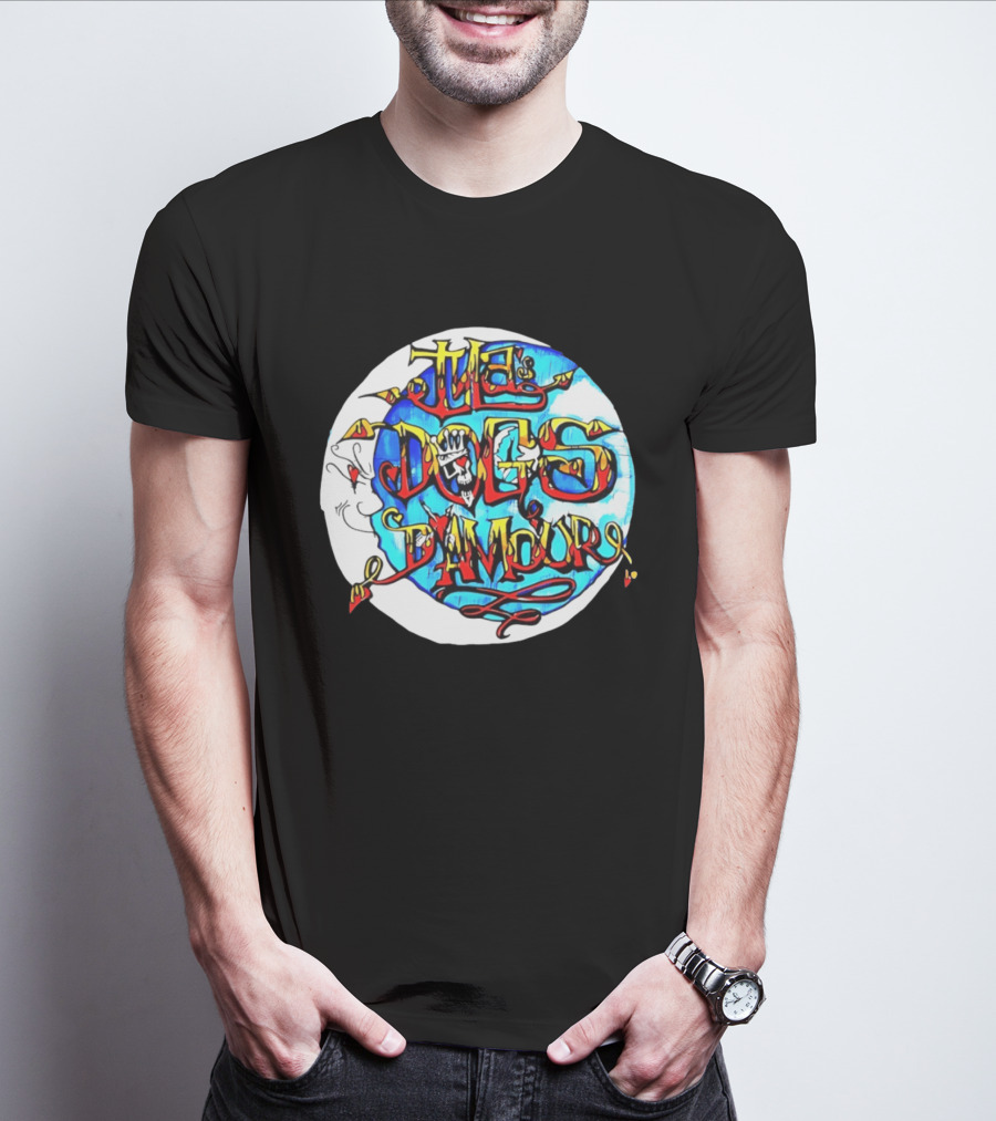 The Dogs D'Amour Iconic Band Logo Vibrant Skull T-Shirt