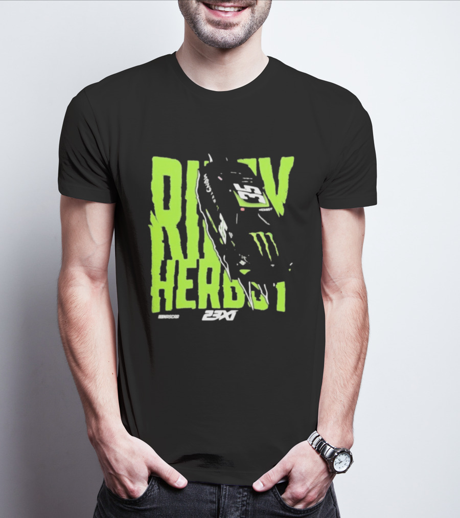 Riley Herbst 2023 23XI NASCAR Monster Energy Racing 98 T-Shirt