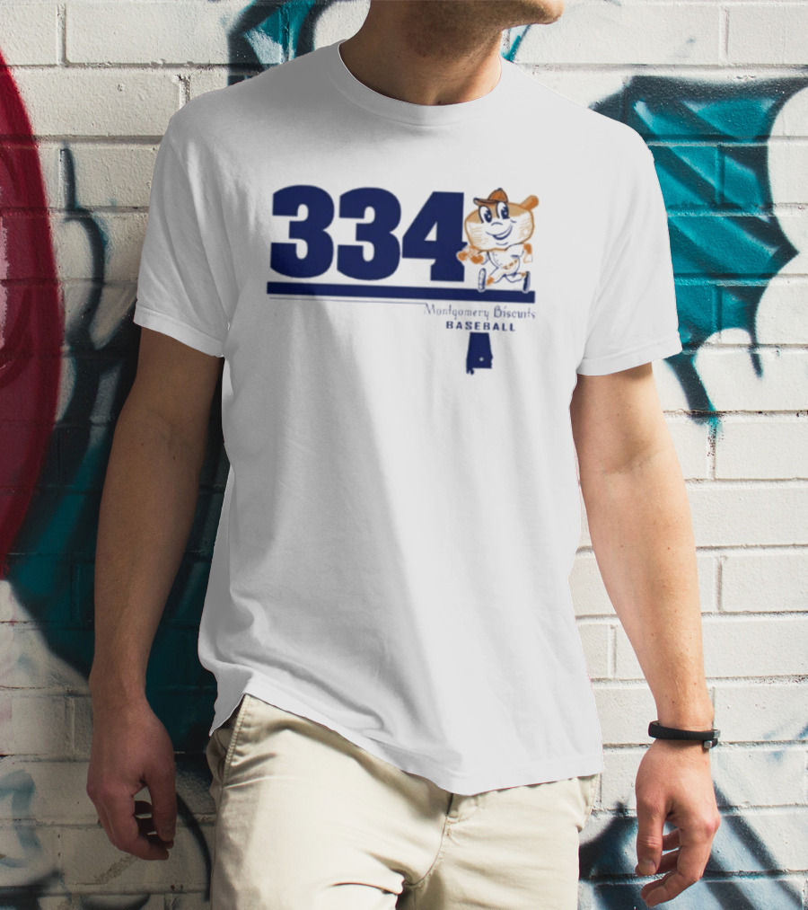 Montgomery Biscuits Baseball 334 Biscuits T-Shirt