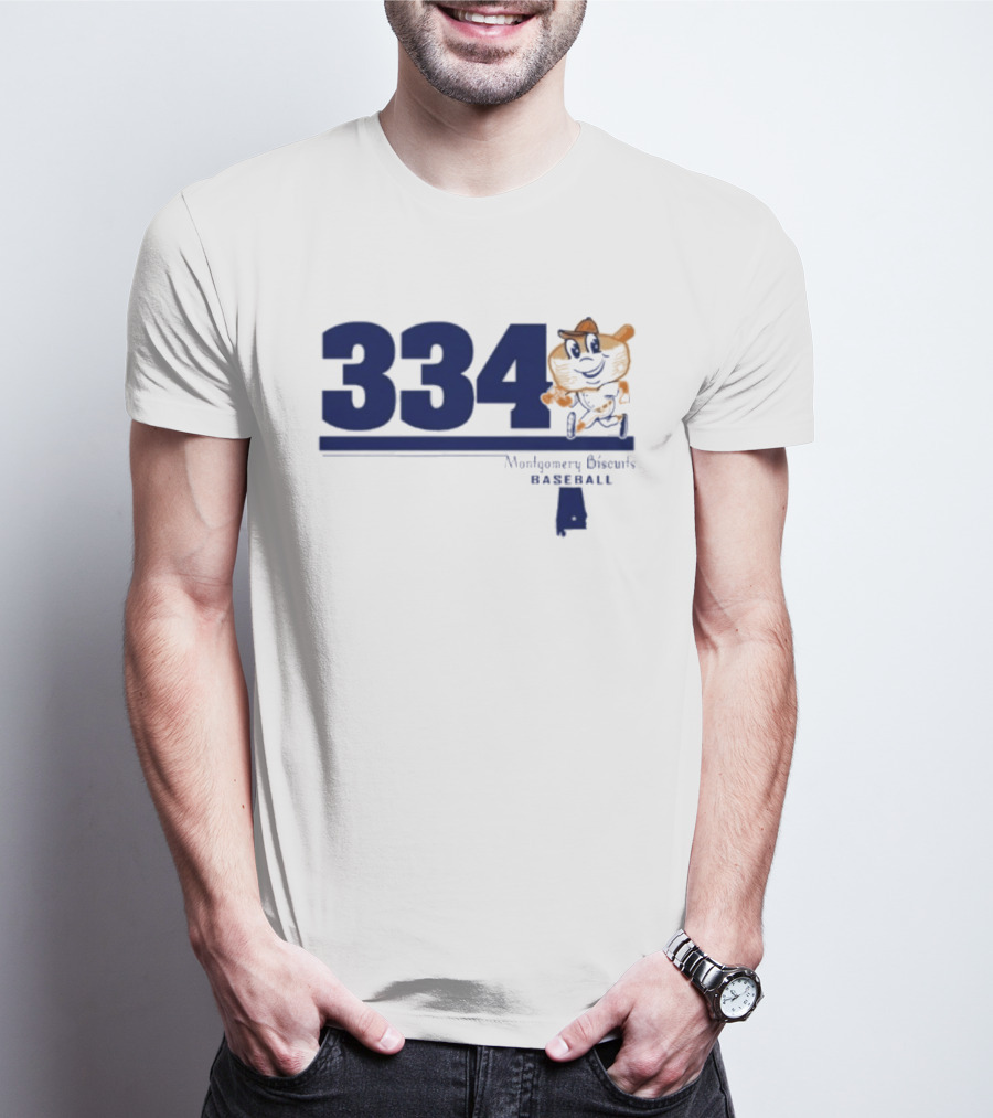 Montgomery Biscuits Baseball 334 Biscuits T-Shirt