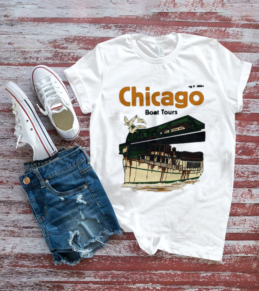 Dave Matthews Band Chicago Boat Tours August 8 2004 Vintage Concert T-Shirt