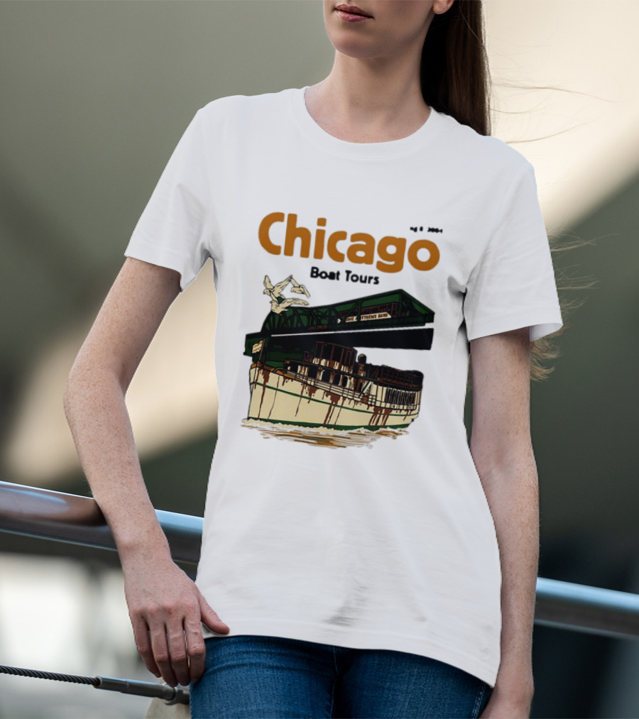 Dave Matthews Band Chicago Boat Tours August 8 2004 Vintage Concert T-Shirt