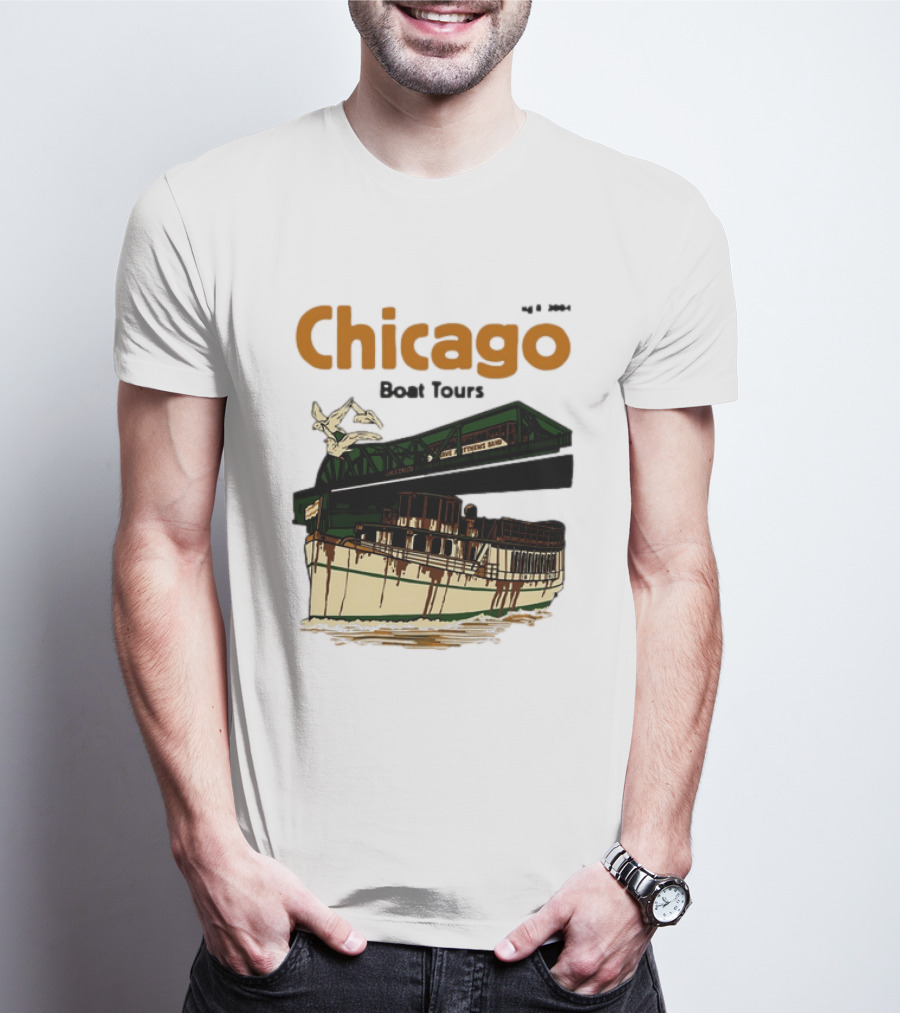 Dave Matthews Band Chicago Boat Tours August 8 2004 Vintage Concert T-Shirt