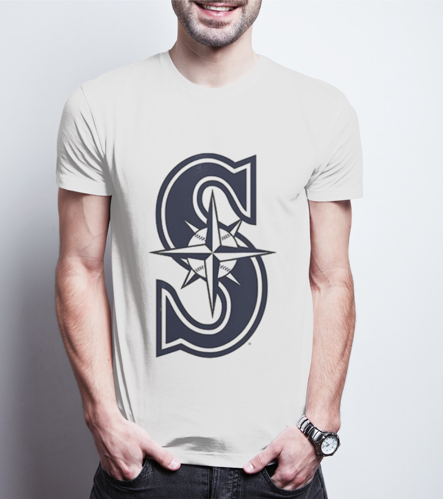 Seattle Mariners Tridents Up Compass Rose Iconography T-Shirt