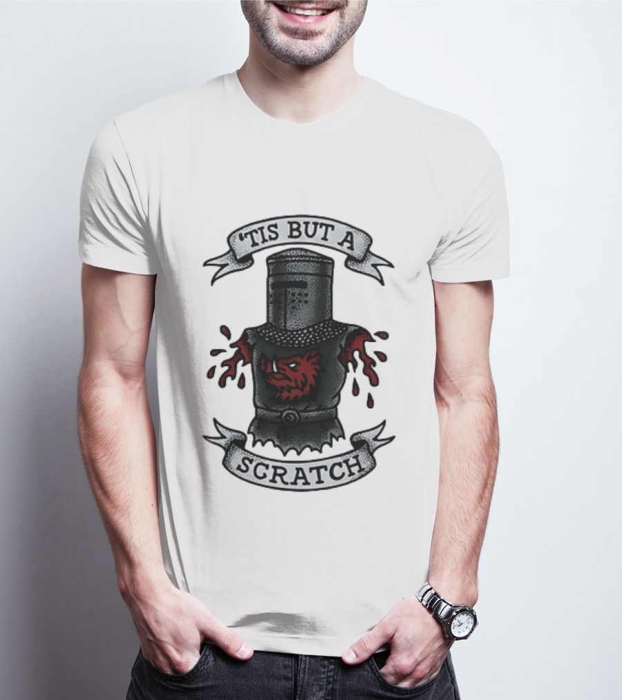 Tis But A Scratch Monty Python Black Knight Humor T-Shirt