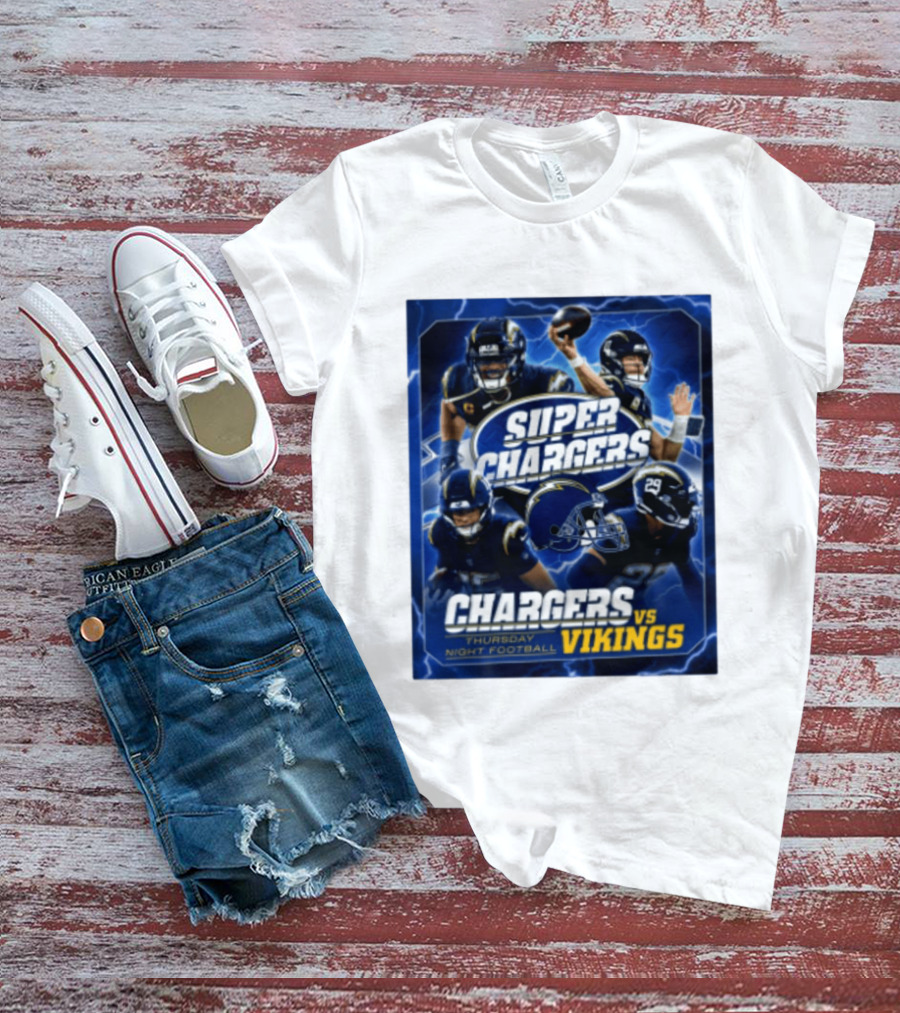 Super Chargers Vs Vikings Thursday Night Football 2025 T-Shirt