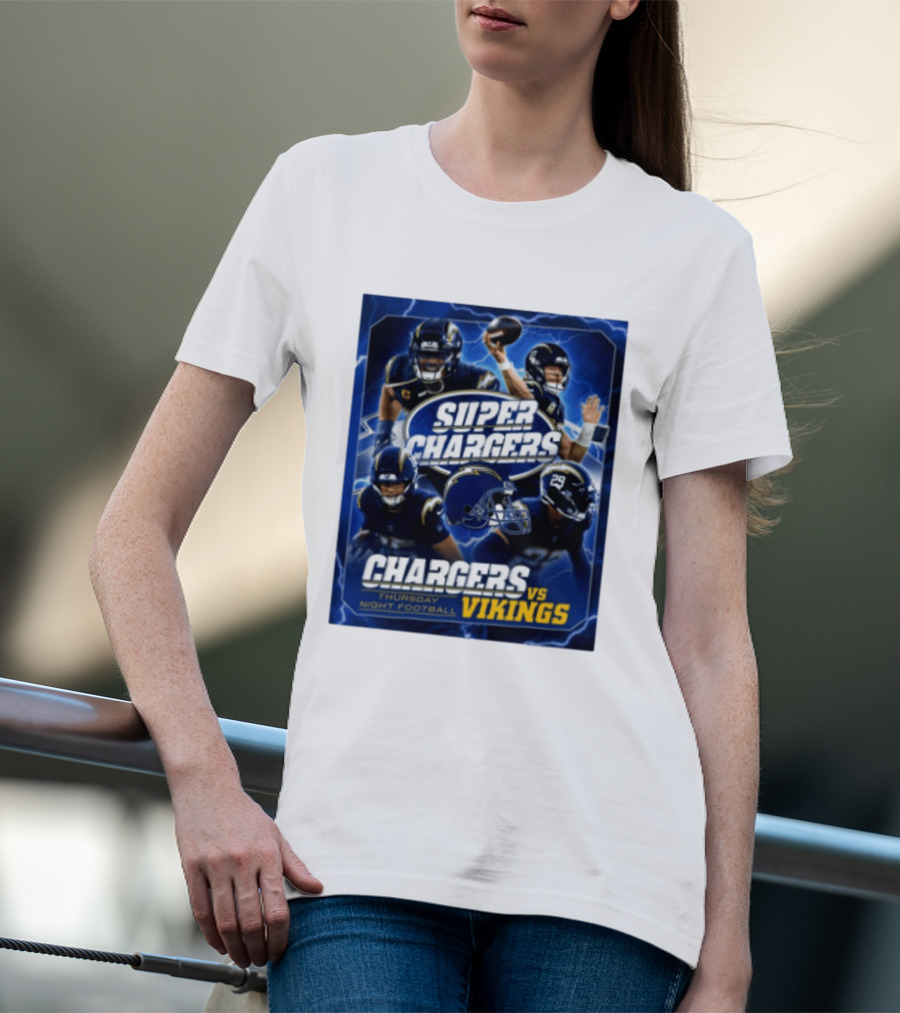Super Chargers Vs Vikings Thursday Night Football 2025 T-Shirt