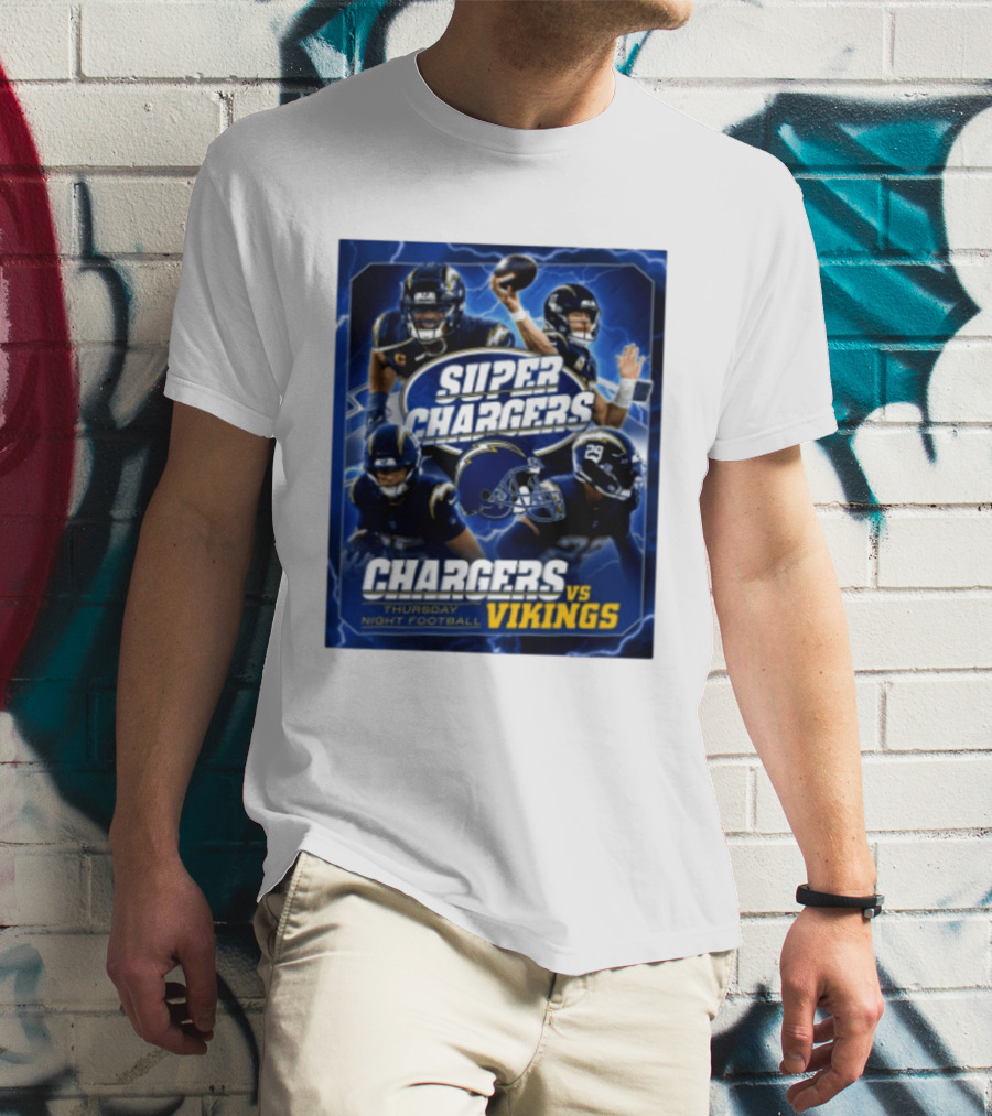 Super Chargers Vs Vikings Thursday Night Football 2025 T-Shirt