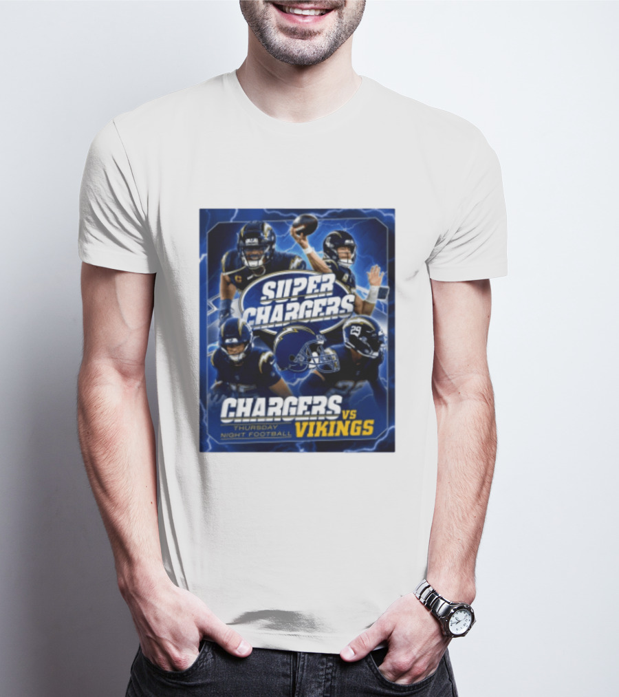Super Chargers Vs Vikings Thursday Night Football 2025 T-Shirt