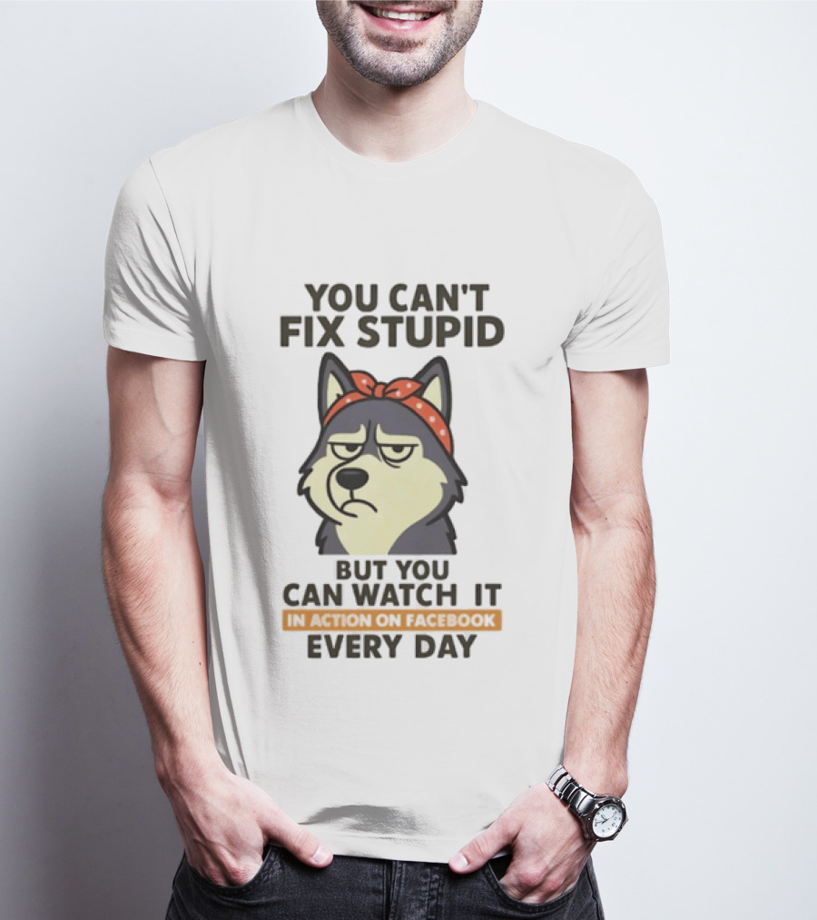 You Can't Fix Stupid But You Can It Every Day Husky T-Shirt