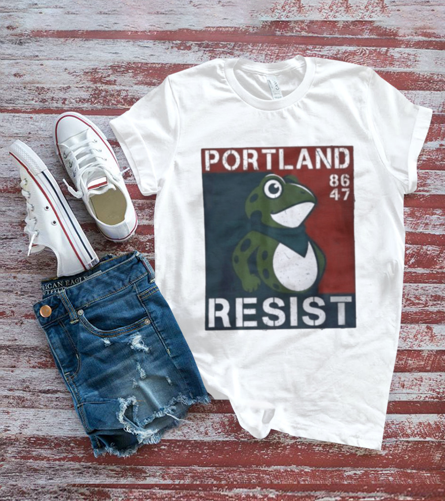 Portland Resist Frog 86 47 Protect The Frogs Trending Men T-Shirt