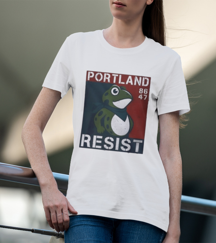 Portland Resist Frog 86 47 Protect The Frogs Trending Men T-Shirt