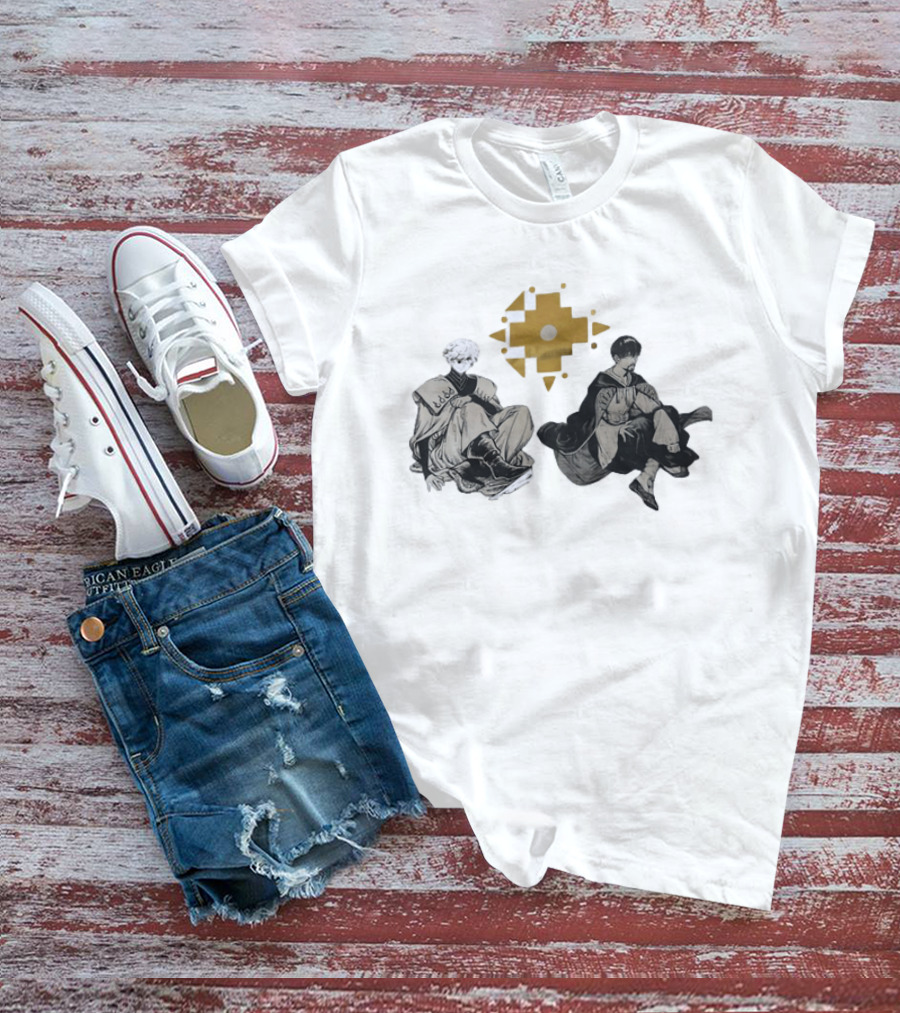 Witch Hat Atelier Character Art Featuring Stylish Outfits And Geometric T-Shirt
