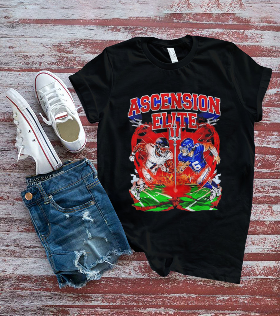 Ascension Elite Football Players Trident Fire Field Face Off T-Shirt
