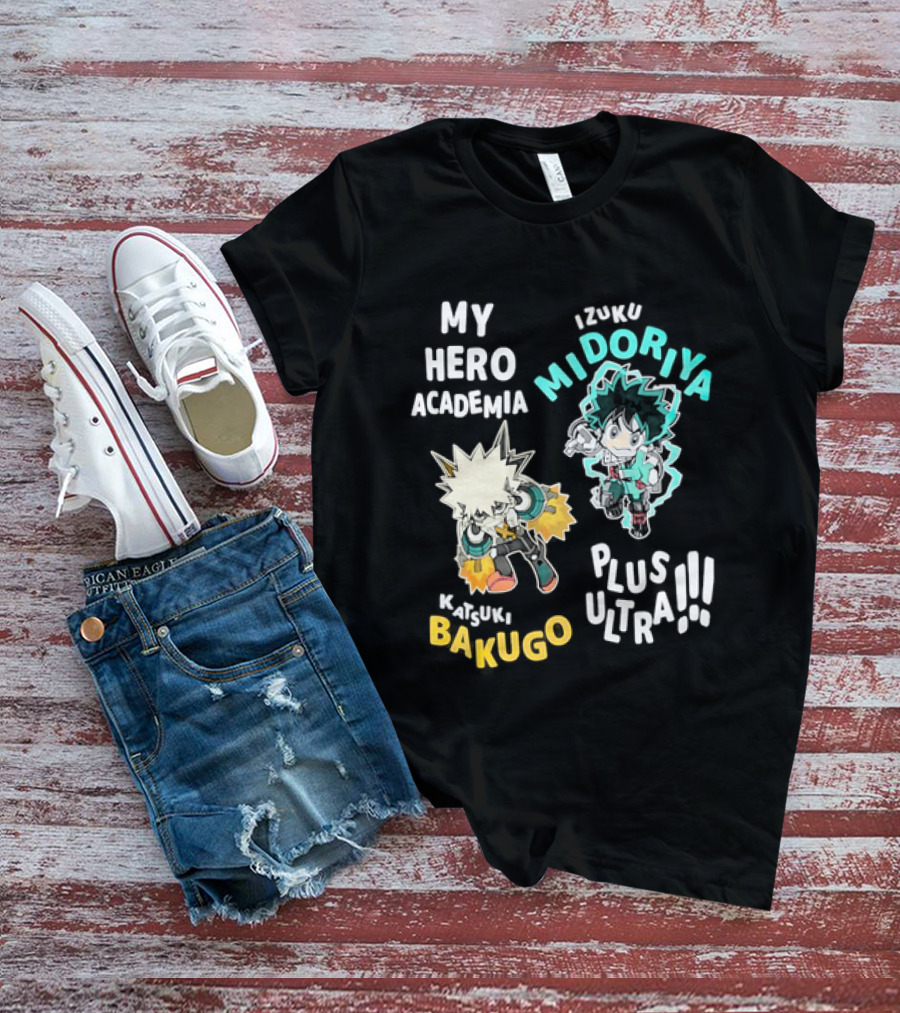My Hero Academia Izuku Midoriya Katsuki Bakugo Plus Ultra T-Shirt