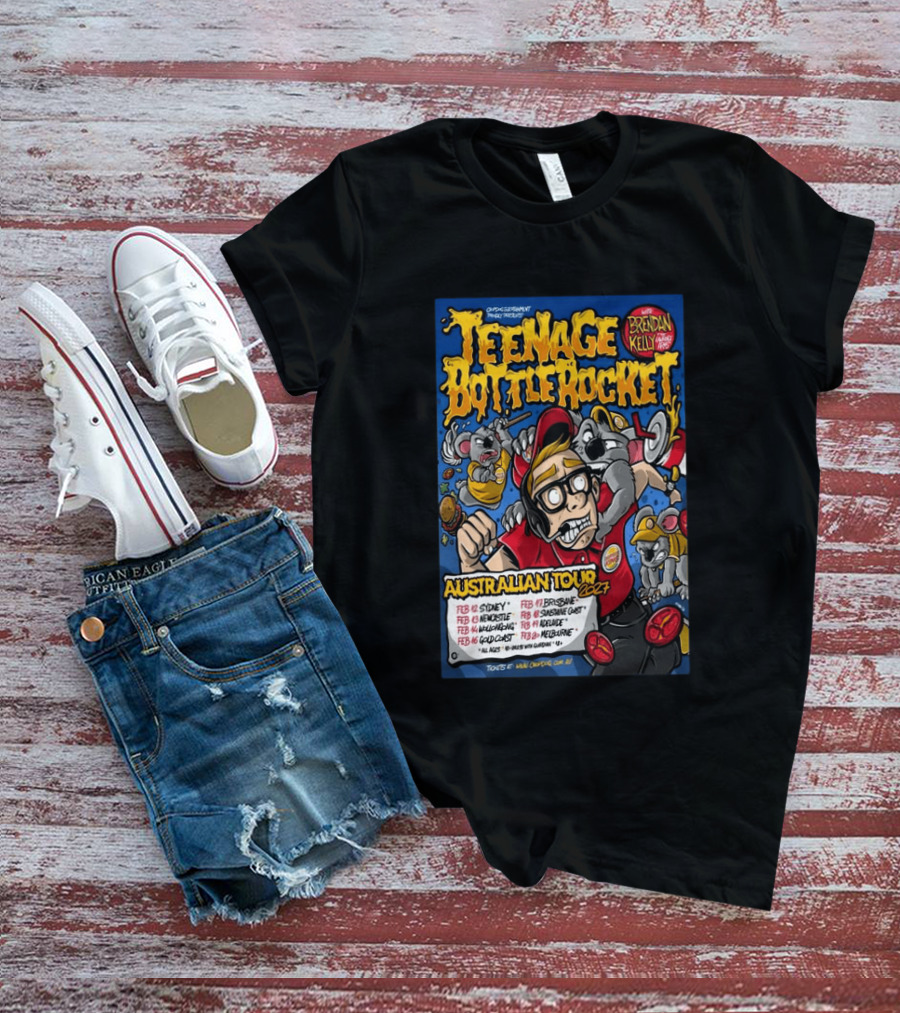 Teenage Bottle Rocket Australian Tour 2024 With Brendan Kelly Dates And Cities T-Shirt